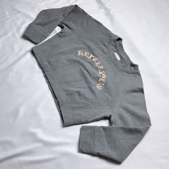 Sunday Best | Grey "Rebellious" Cropped Sweatshirt - Picture 5 of 12
